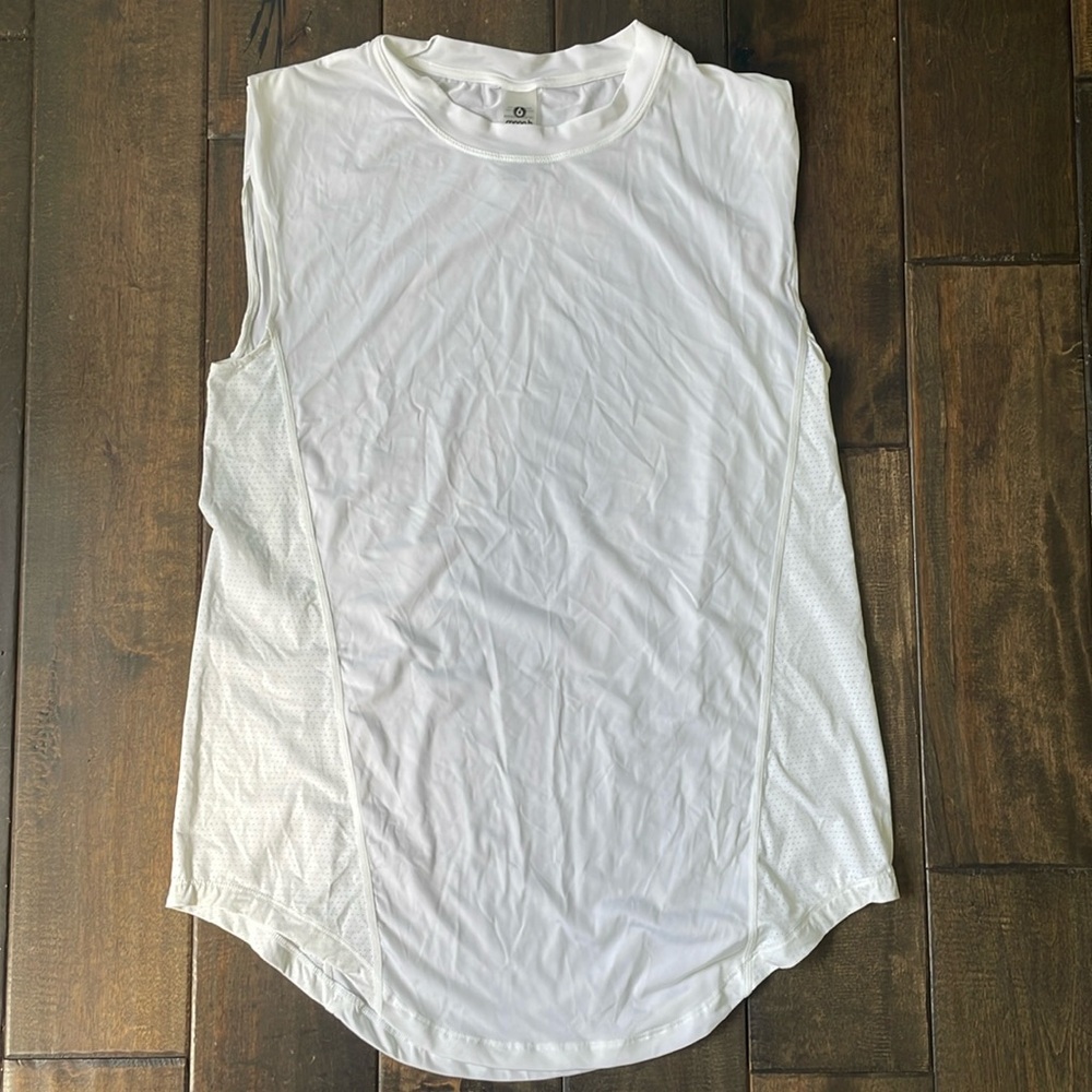 Mono B White Workout Tank Top